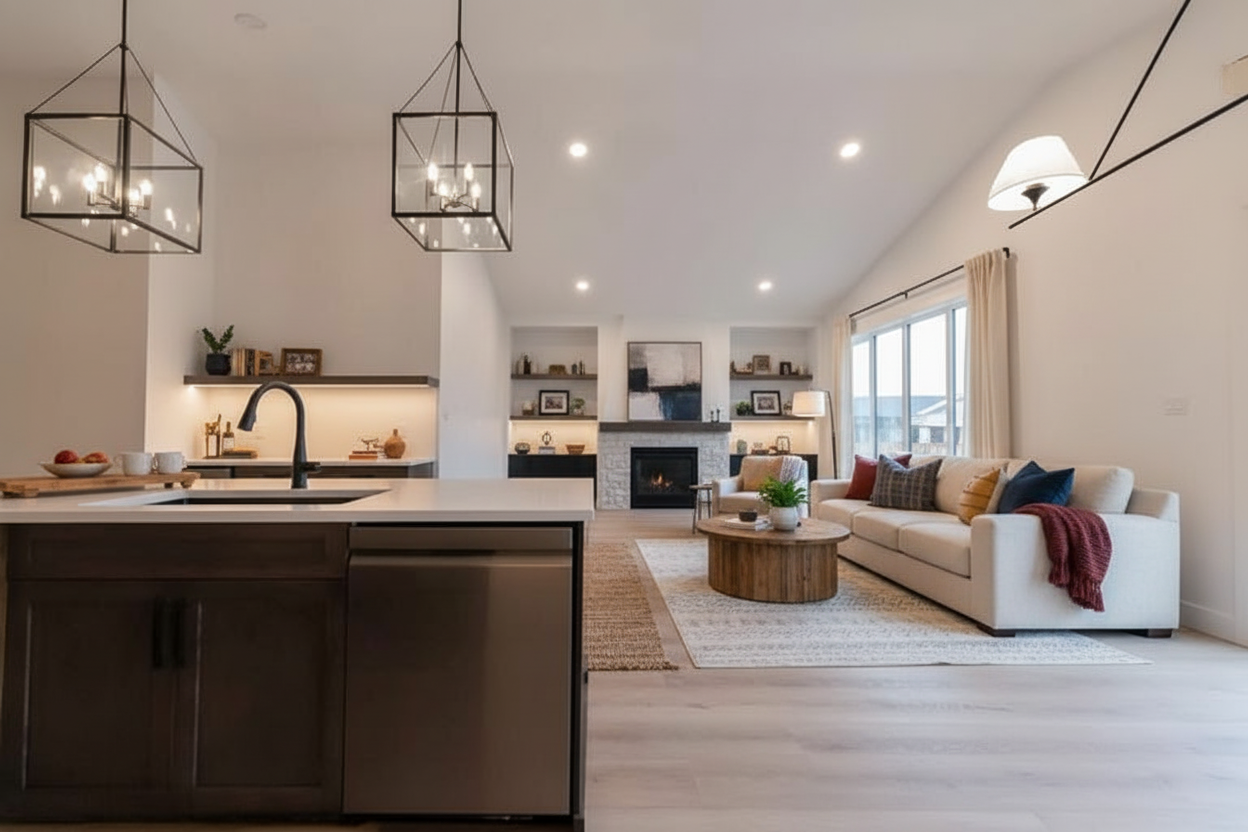 Modern Living Room after staging